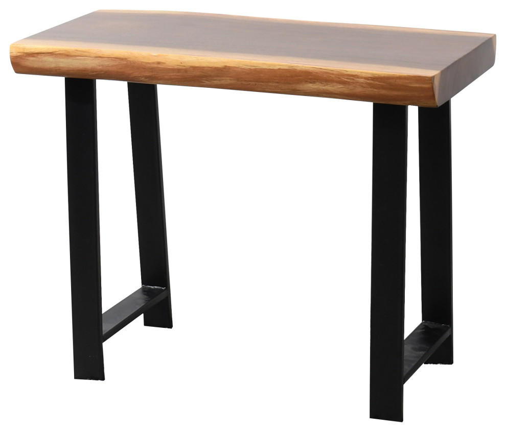 Natural Wood Side Table End Table Bench Industrial Side Tables And