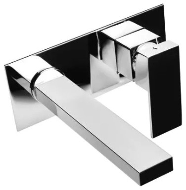 Slim Chrome Wall-Mounted Mixer Tap
