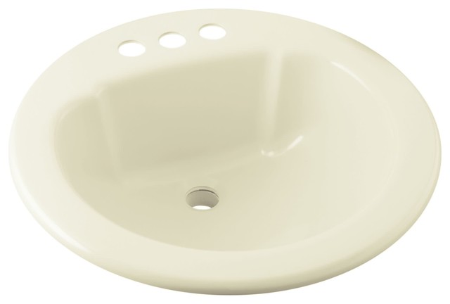 Sterling 75020140 19" Vikrell Drop In Bathroom Sink With Three - Off White