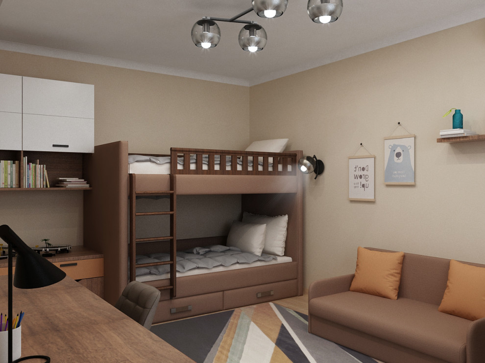 Комната для подростков. Визуализация & Реализация