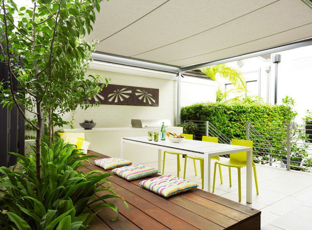 Rozelle functional garden contemporaneo-terraza-y-balcon