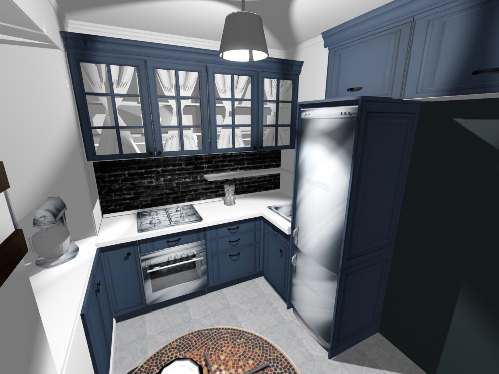 Дизайн-проект маленькой кухни в доме с планировкой хрущевка