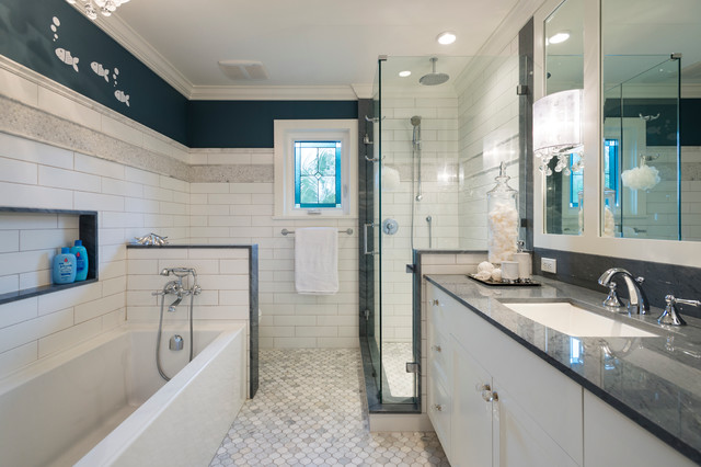 Transitional Transformation classique-chic-salle-de-bain