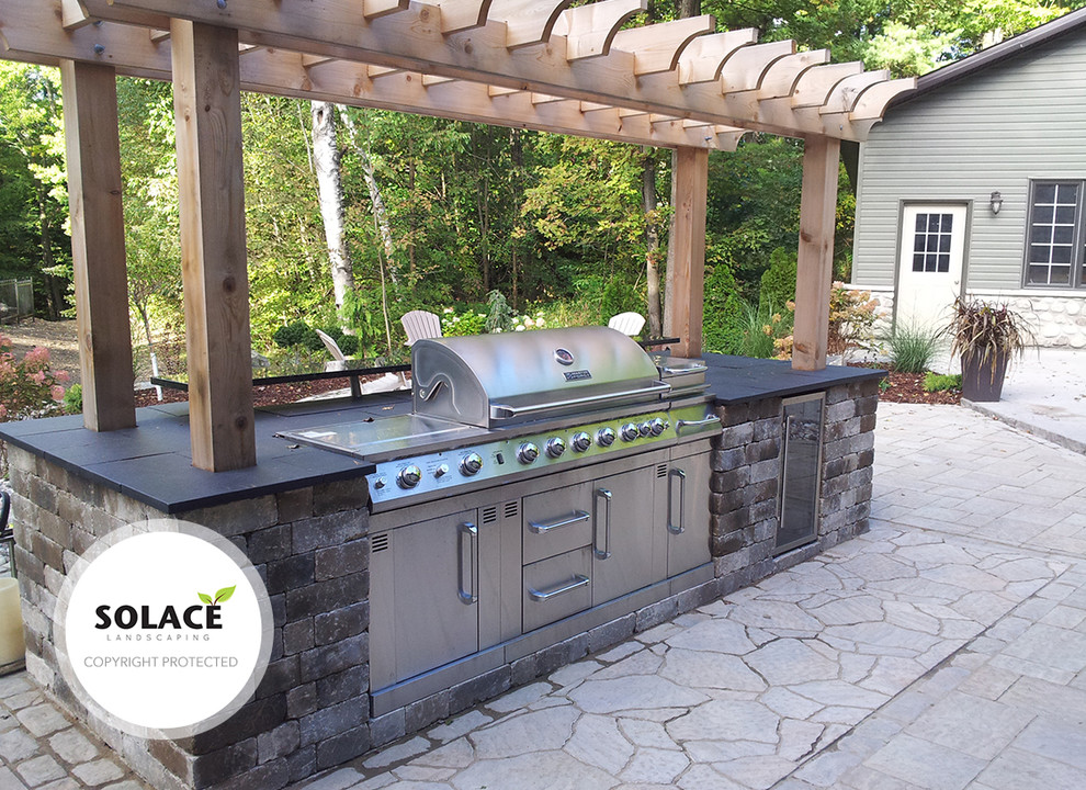 Landscaping + Interlock Contemporary Patio Ottawa by Solace Landscaping Houzz