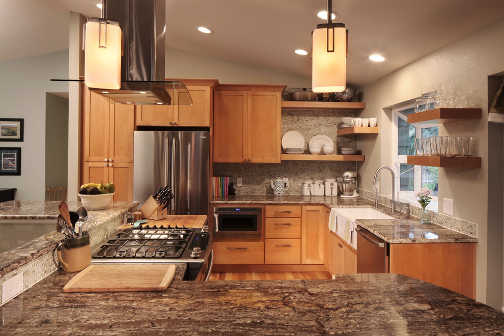 Inspiration for a transitional kitchen remodel in Denver