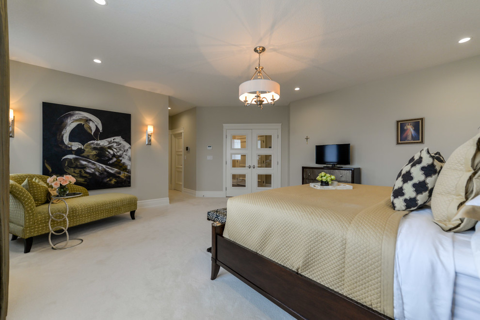 Inspiration for a transitional home design remodel in Edmonton