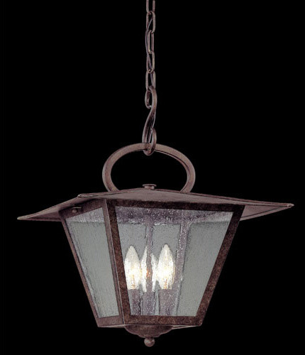 Fired Iron Potter One-Light Fluorescent Hanging Pendant