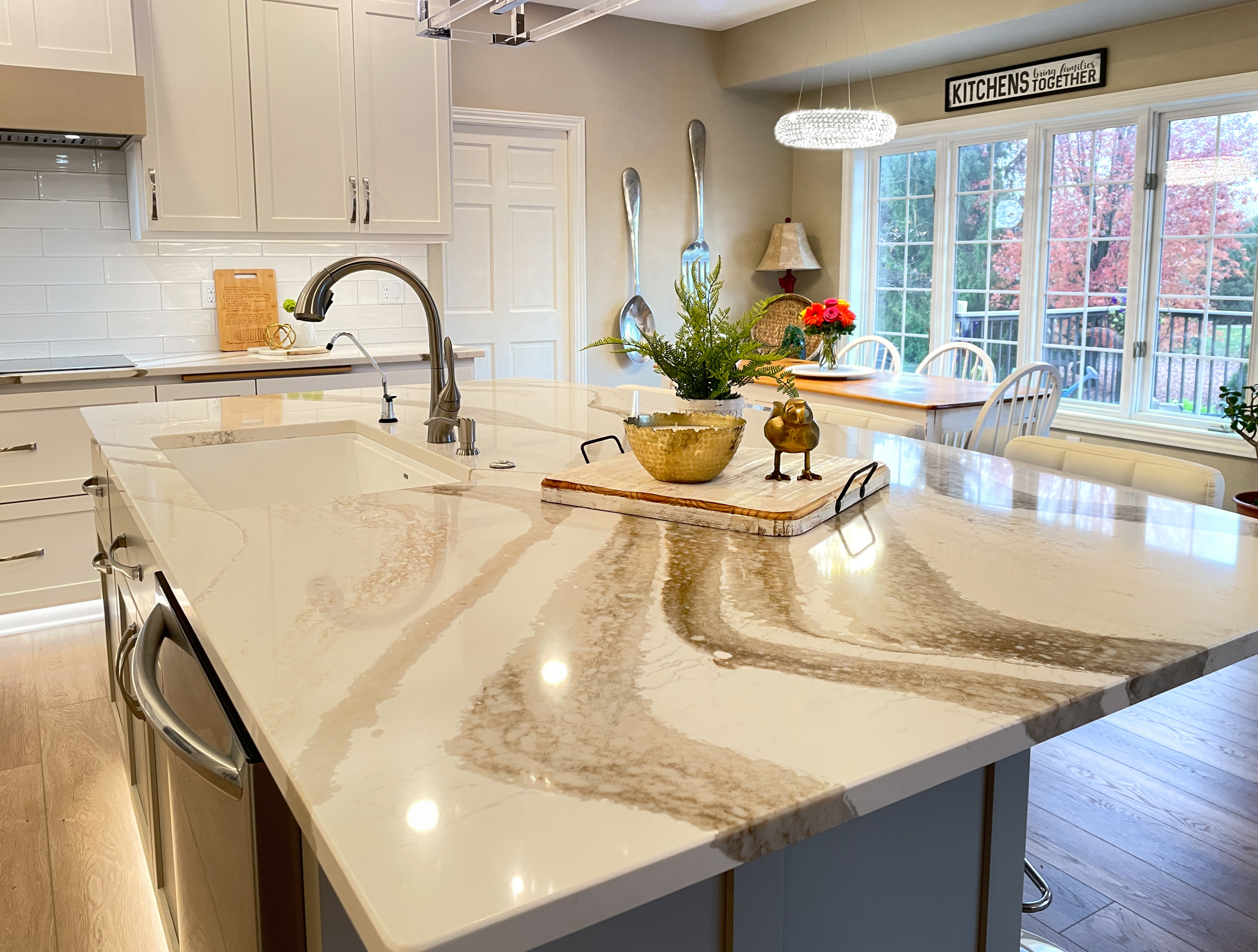 White Kitchen and Powder with Bling