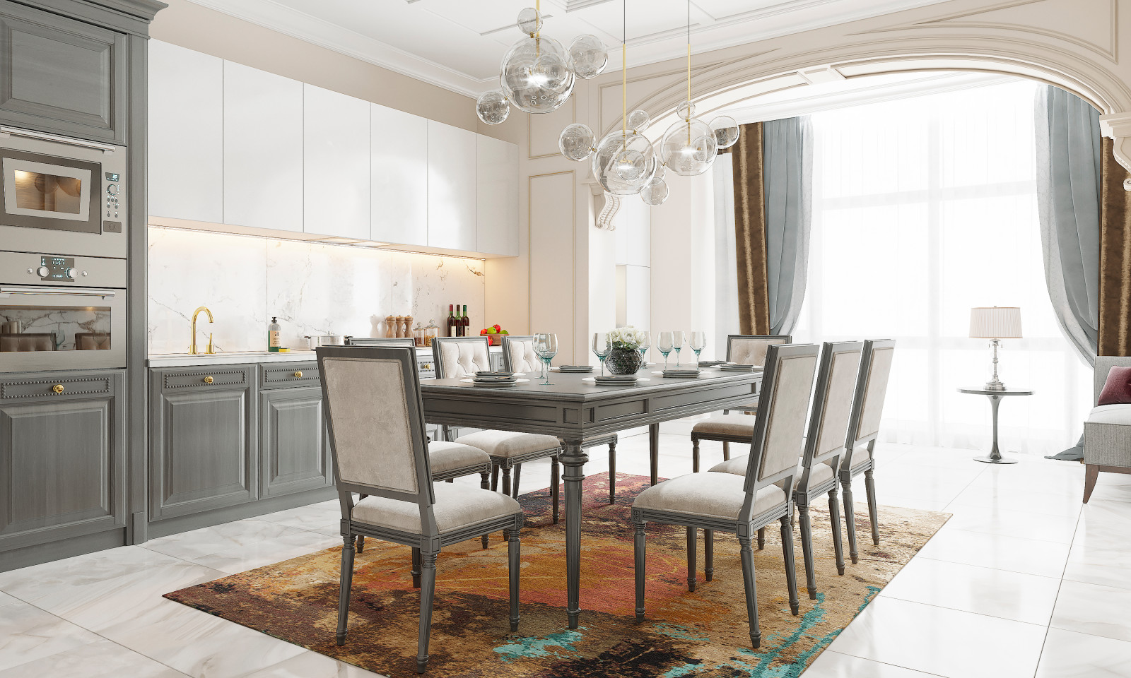 Квартира неоклассика 170м2