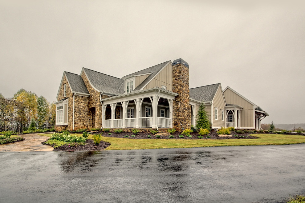 North French County Home Craftsman Exterior
