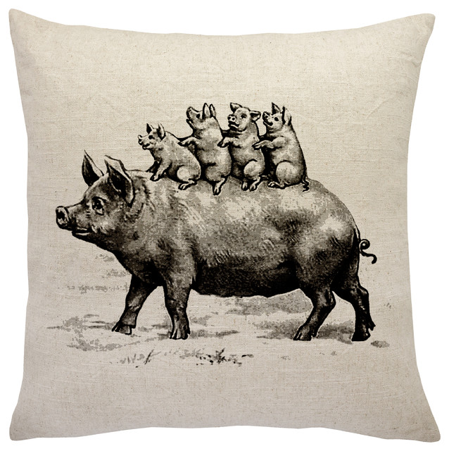 pig throw pillows