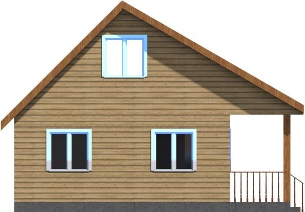 Каркасный дачный дом [007.14]