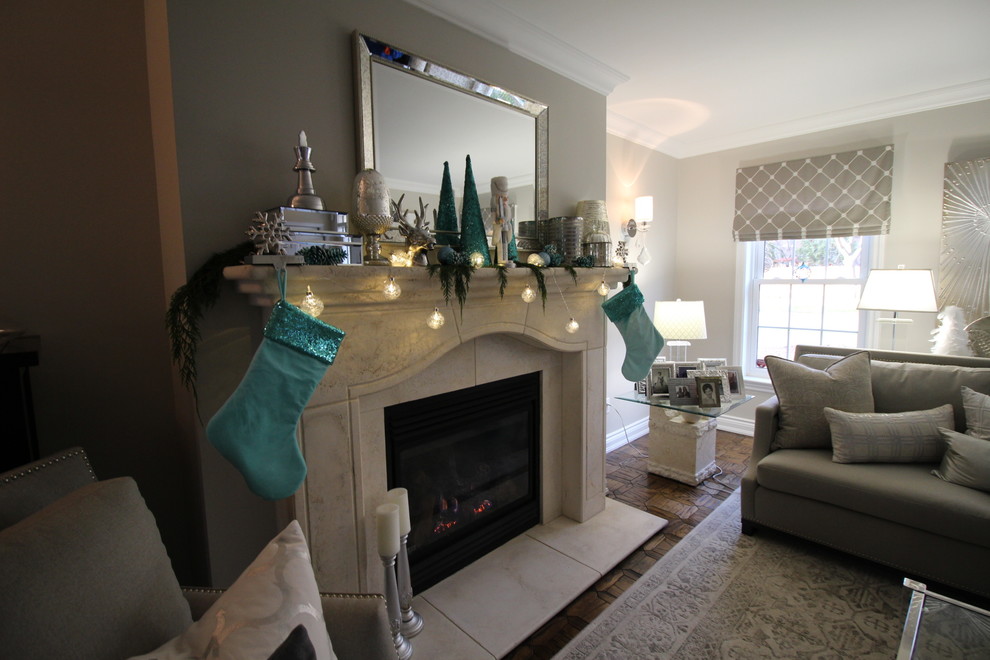 Tiffany Blue And Silver Contemporary Decor Contemporary Living Room Toronto By The Expert Touch Interiors