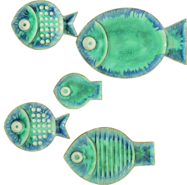Fish Plate Beach Style Decorative Plates by HedgeApple Houzz