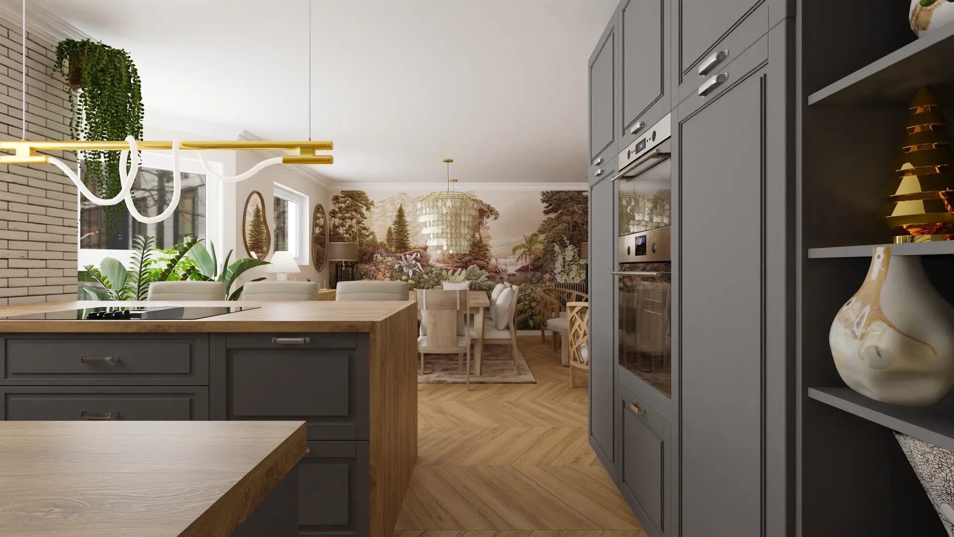 Rénovation complète, réunification de plusieurs appartements d'un petit immeuble