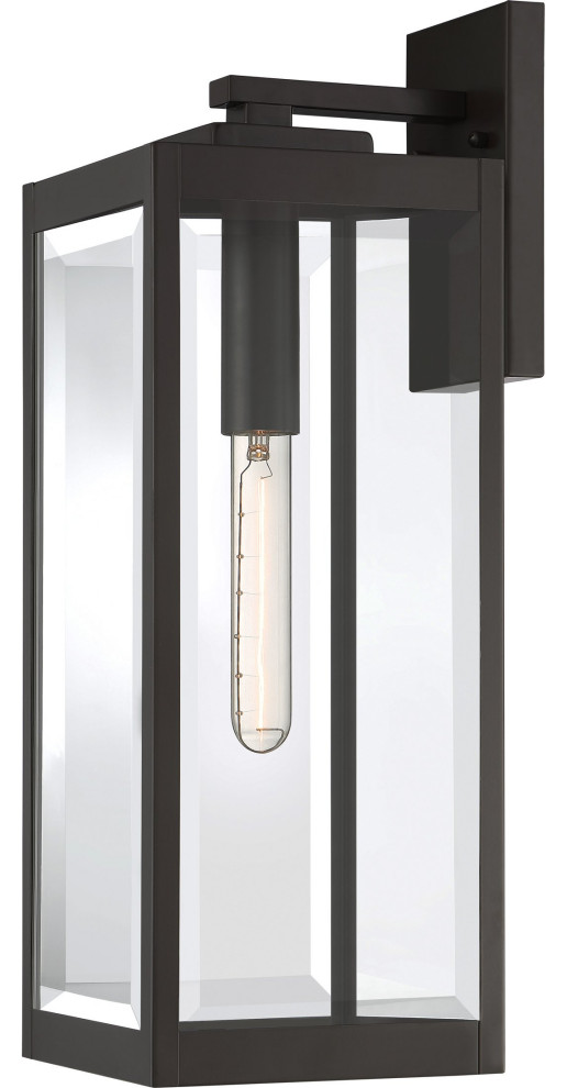 Luxury Modern Farmhouse Outdoor Wall Light, Estate Bronze, UQL1352