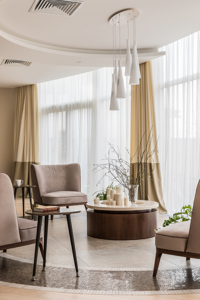 Интерьер частного дома с яркими акцентами