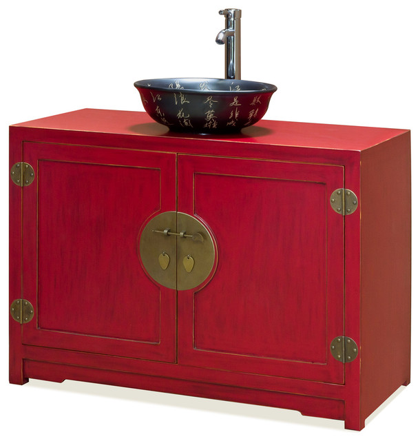 Elmwood Ming Vanity Cabinet Asian Bathroom Vanities And Sink Consoles By China Furniture And Arts Houzz