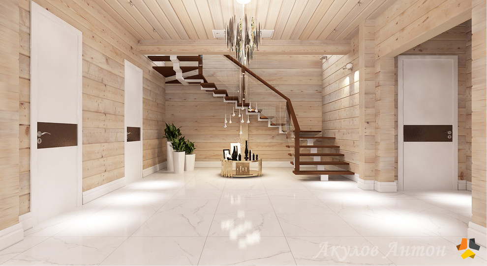 Дизайн-проект коттеджа из клееного бруса. 200 кв.м.