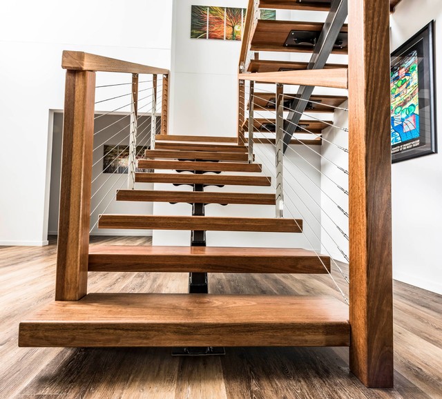 Custom Project One Sector Construction Staircase Staircase Gold