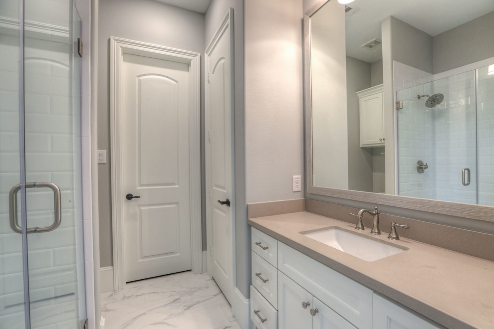 Transitional bathroom photo in Houston