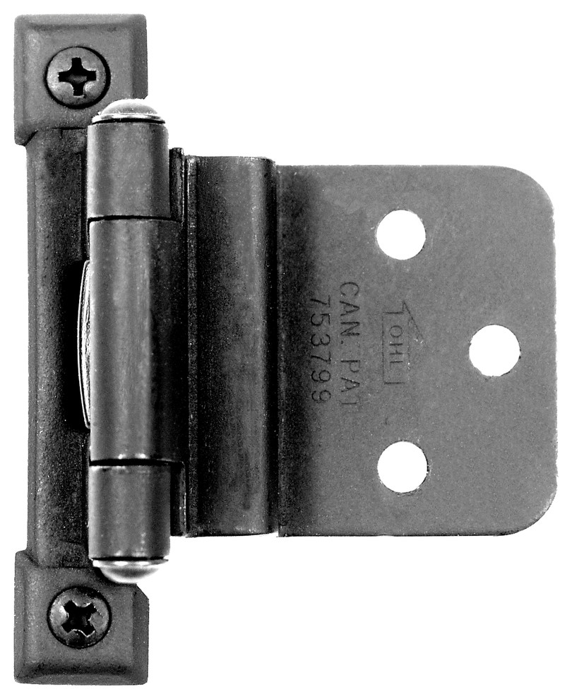 SelfClosing SemiConcealed Hinges, Offset, Set of 2, 3/8