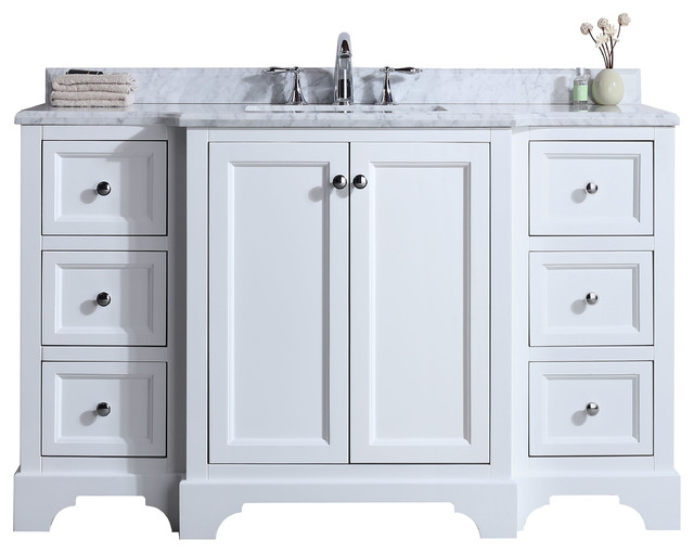 Jenny 55 Single Sink Bathroom Vanity Set White