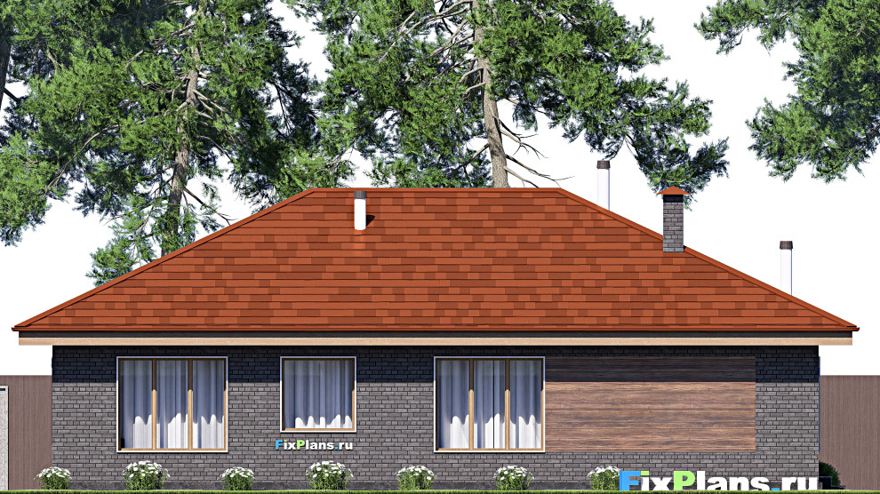 Проект одноэтажного дома 12х15м S125м2 F-15173