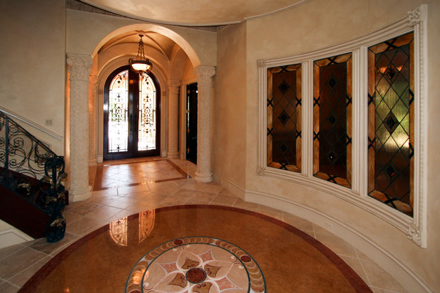 Front Door Arched Entry middelhavsstil-entre