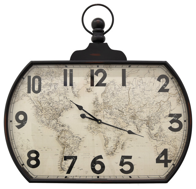 Three Hands Wall Clock Traditional Clocks By Corp Three Hands Wall Clock