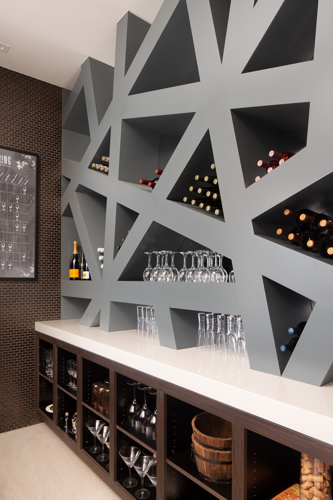 Design ideas for a contemporary wine cellar in San Diego.