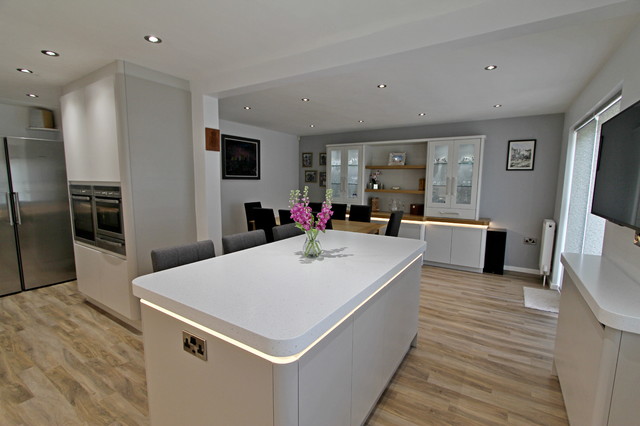 Painted ash Kitchen modern-kueche