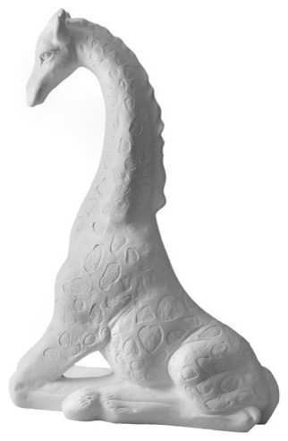 Kneeling Giraffe 32 Garden Animal Statue Contemporary
