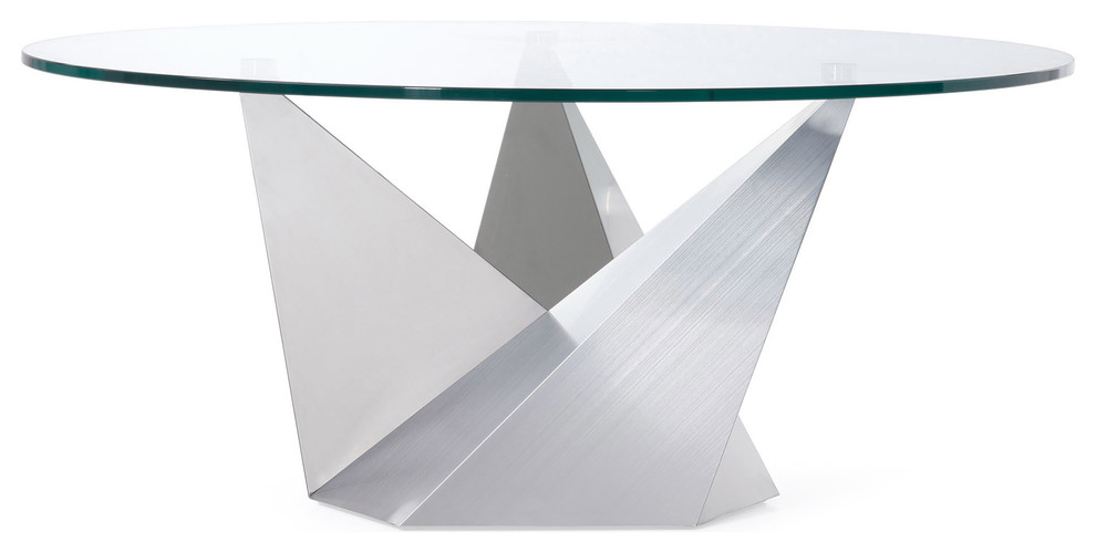 Modern Trimont Coffee Table Clear Glass With Brushed Stainless Steel Base Contemporary Tables By Zuri Furniture Houzz - Modrest Valiant Modern Glass Stainless Steel Coffee Table Modern Trimont Coffee Table Clear Glass With Brushed Stainless Steel Base Contemporary Tables By Zuri Furniture Houzz - Modrest Valiant Modern Glass Stainless Steel Coffee Table