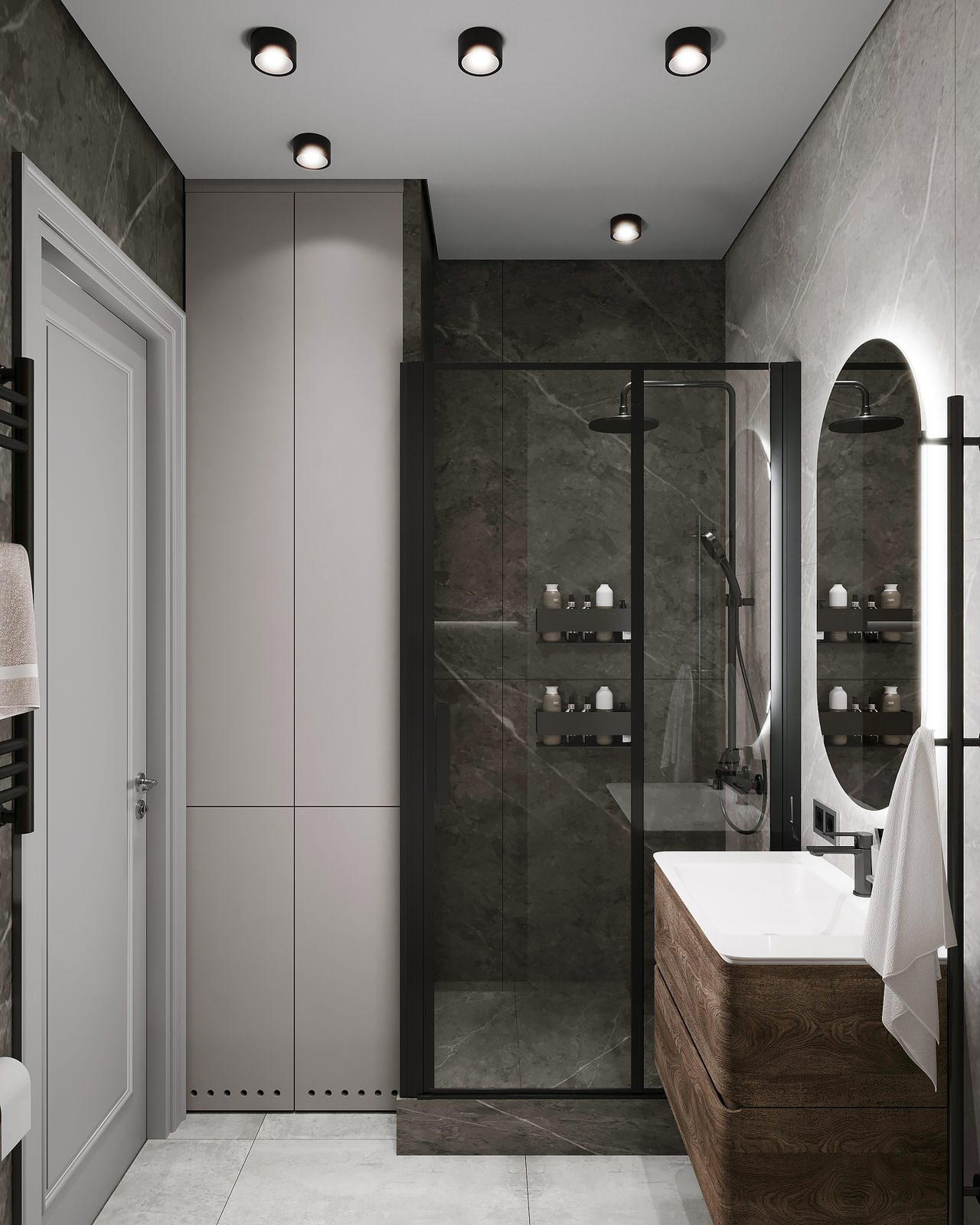 Дизайн интерьера квартиры с открытой террасой в жилом комплексе "Тармо"