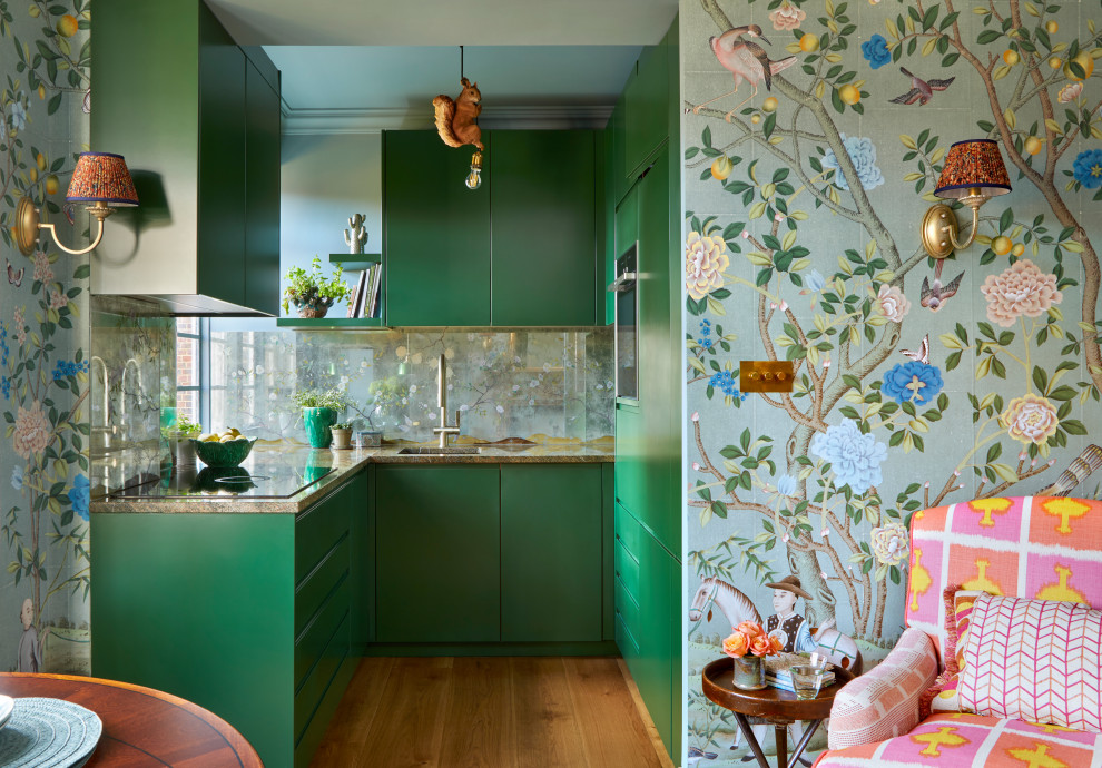 Design ideas for an eclectic kitchen in London.