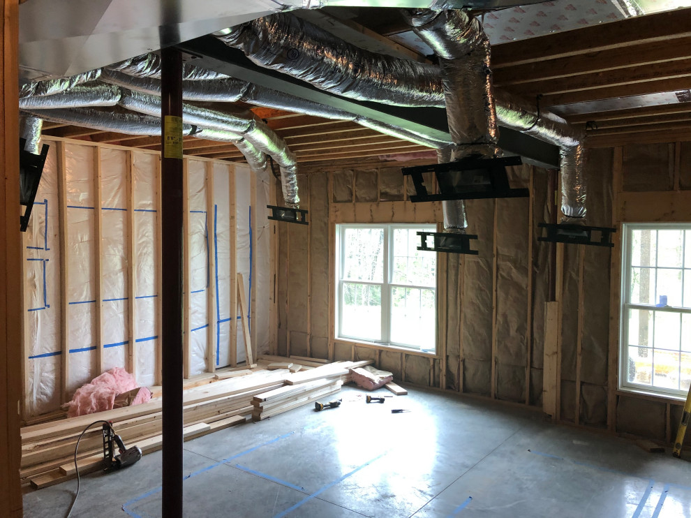 Basement remodel in process