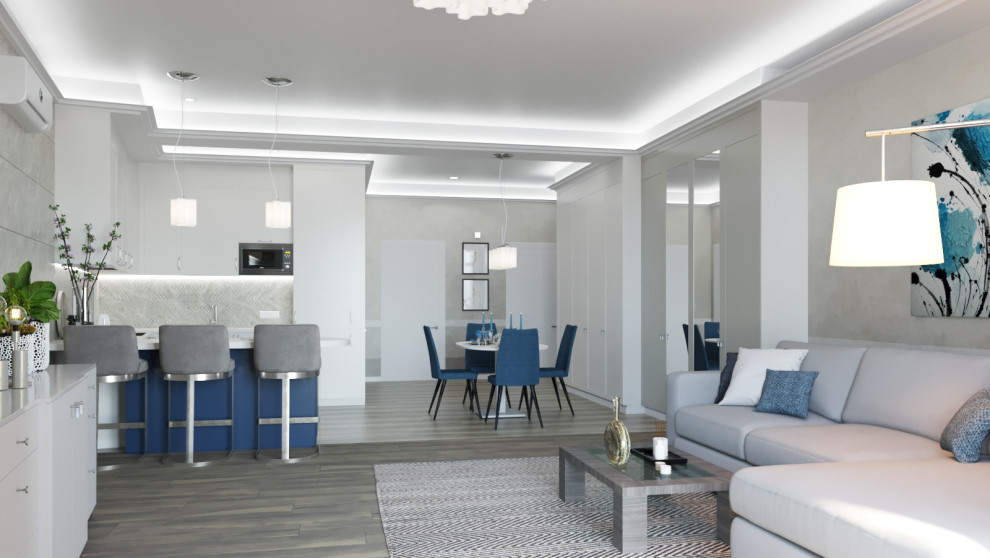 Дизайн проект  квартиры 114 м2 в стиле "Неоклассика"