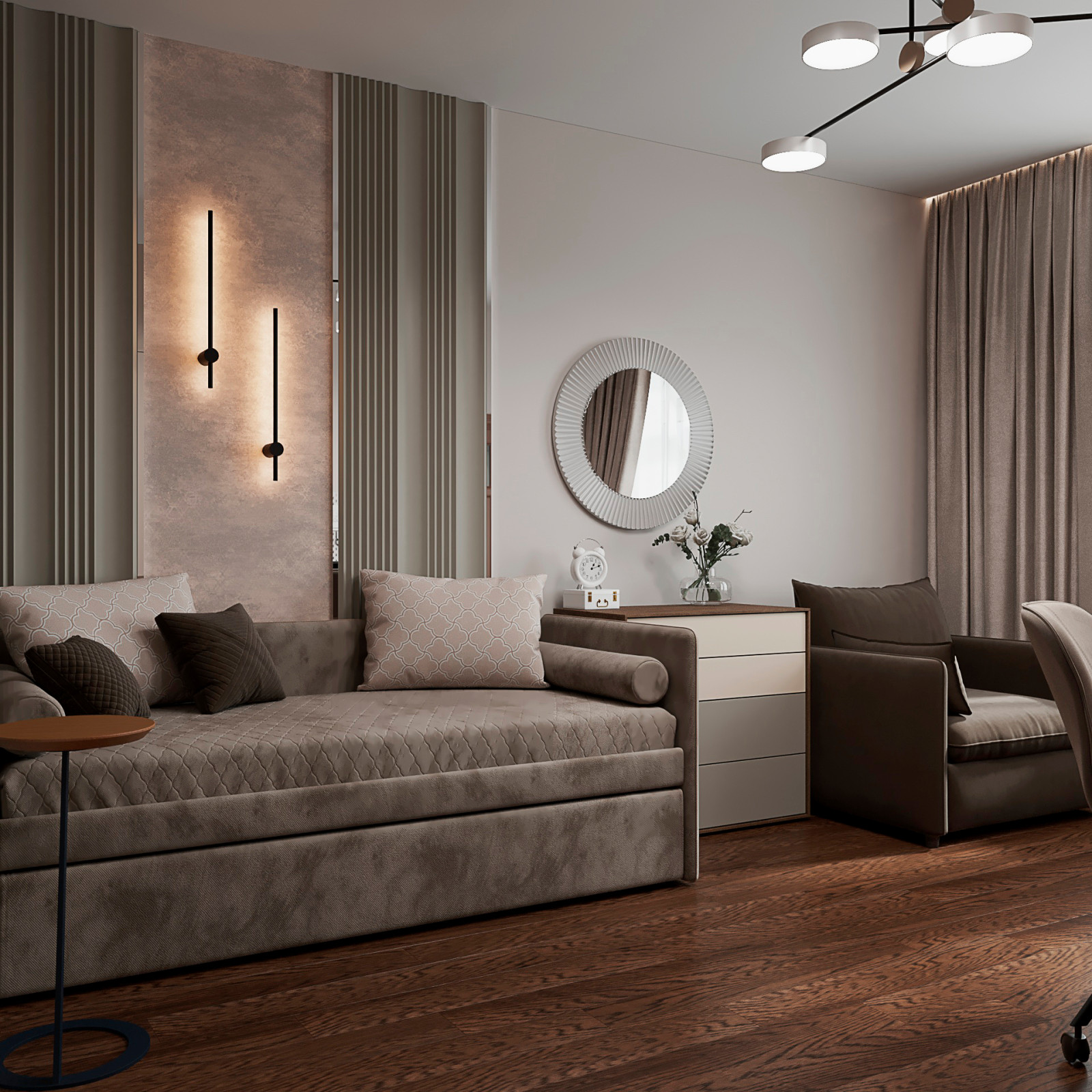 2023г. Интерьер частного дома 350 м2 в г. Новосибирск