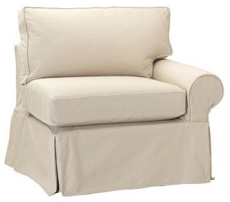PB Basic Right Armchair, Down-Blend Wrap Cushions, everydaysuede(TM) Nutmeg