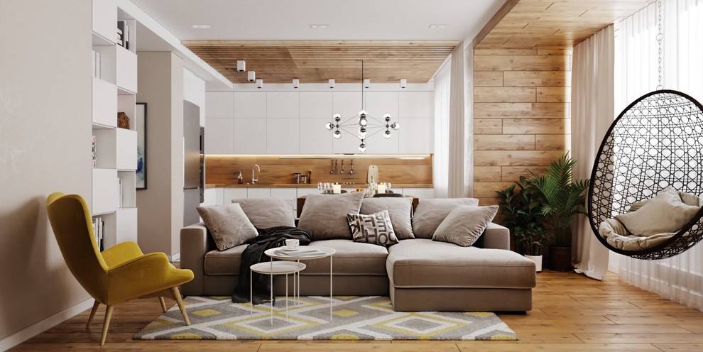 Дизайн проект в ЖК "120 Квартал" в экомини стиле