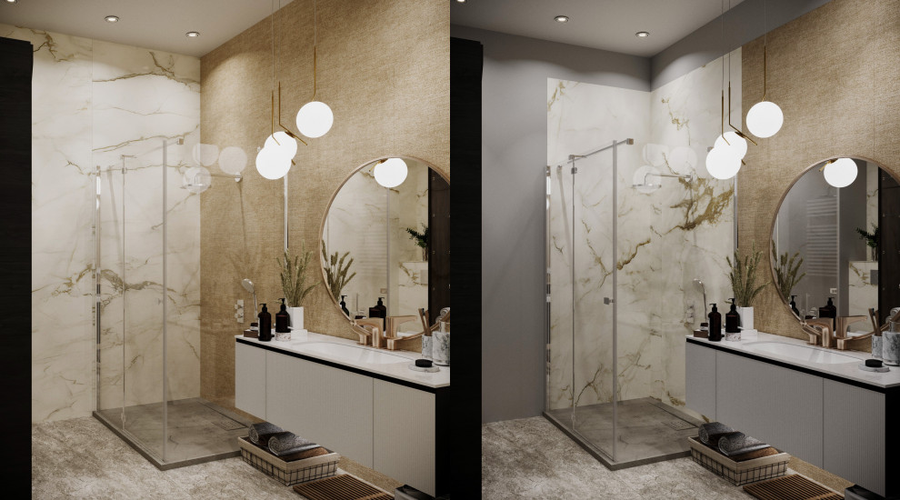 Визуализация душевой 2 варианта