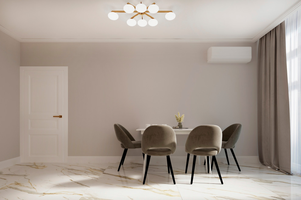 Светлая кухня на стадии реализации