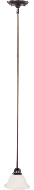 Marin 1-Light Mini Pendant, Oil Rubbed Bronze With Marble Glass