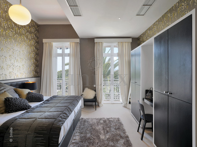 Contemporary Bedroom Full Length Windows Contemporary Bedroom