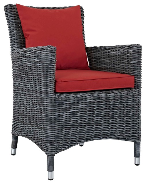 Summon Dining Outdoor Patio Sunbrella Armchair Canvas Red