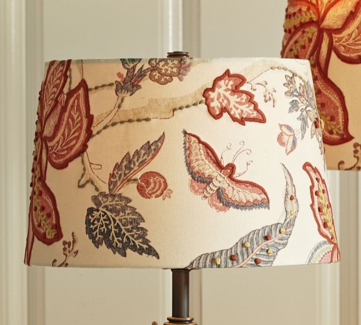 Guiliana Palampore Embroidered Tapered Drum Lamp Shade