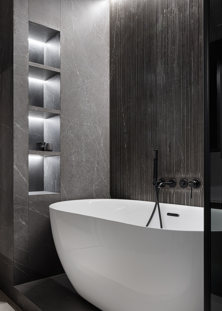 Монохромная квартира 90 м2 на Садовом кольце