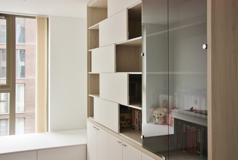 Puzzle Bookcases Shelving unit wiht desks and window seat