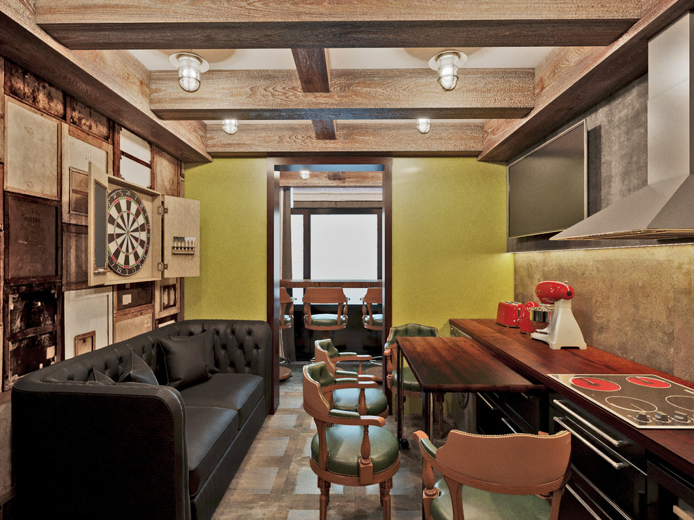 Квартира на Пулковском шоссе в стиле ирландского паба. 40 кв.м. Вариант 1.